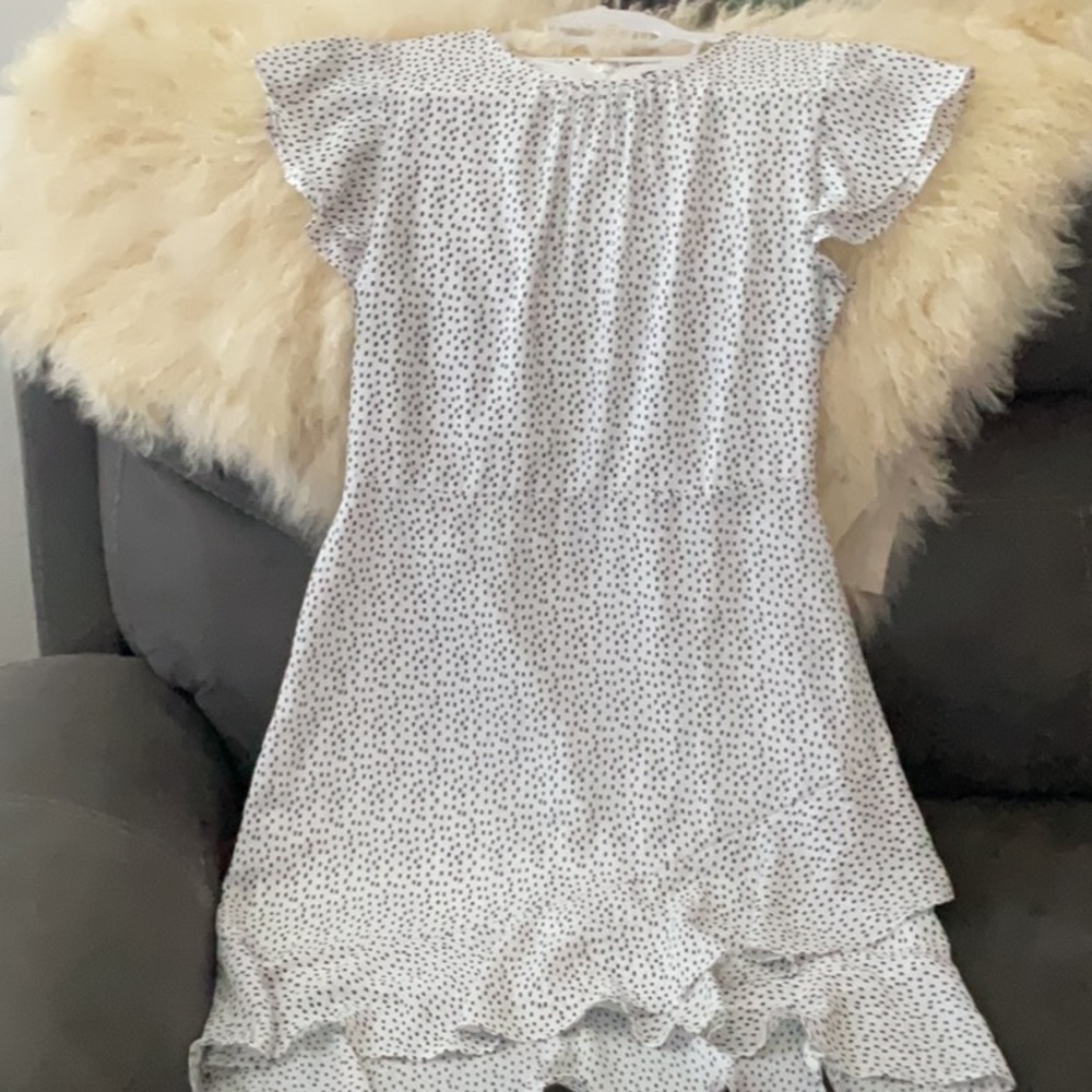 Banana Republic Cream Midi Sundress with Crew Neck